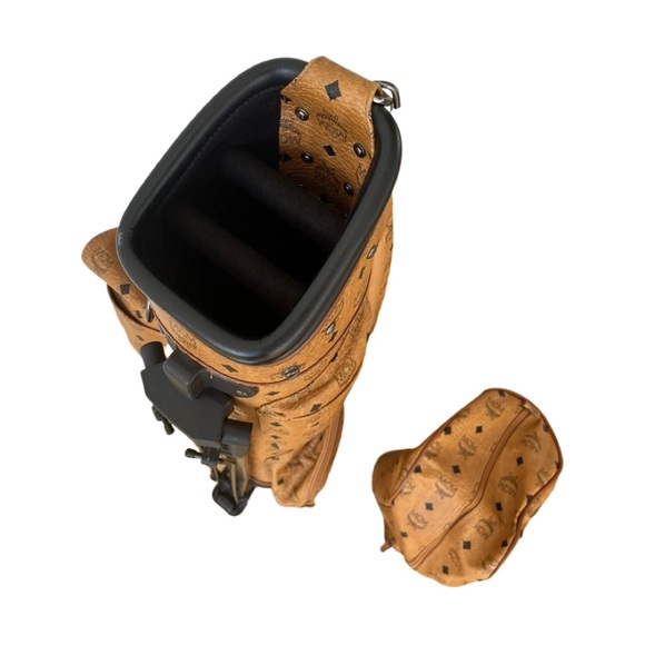 MCM Cognac Visetos Coated Leather Golf Bag - Picture 7 of 7